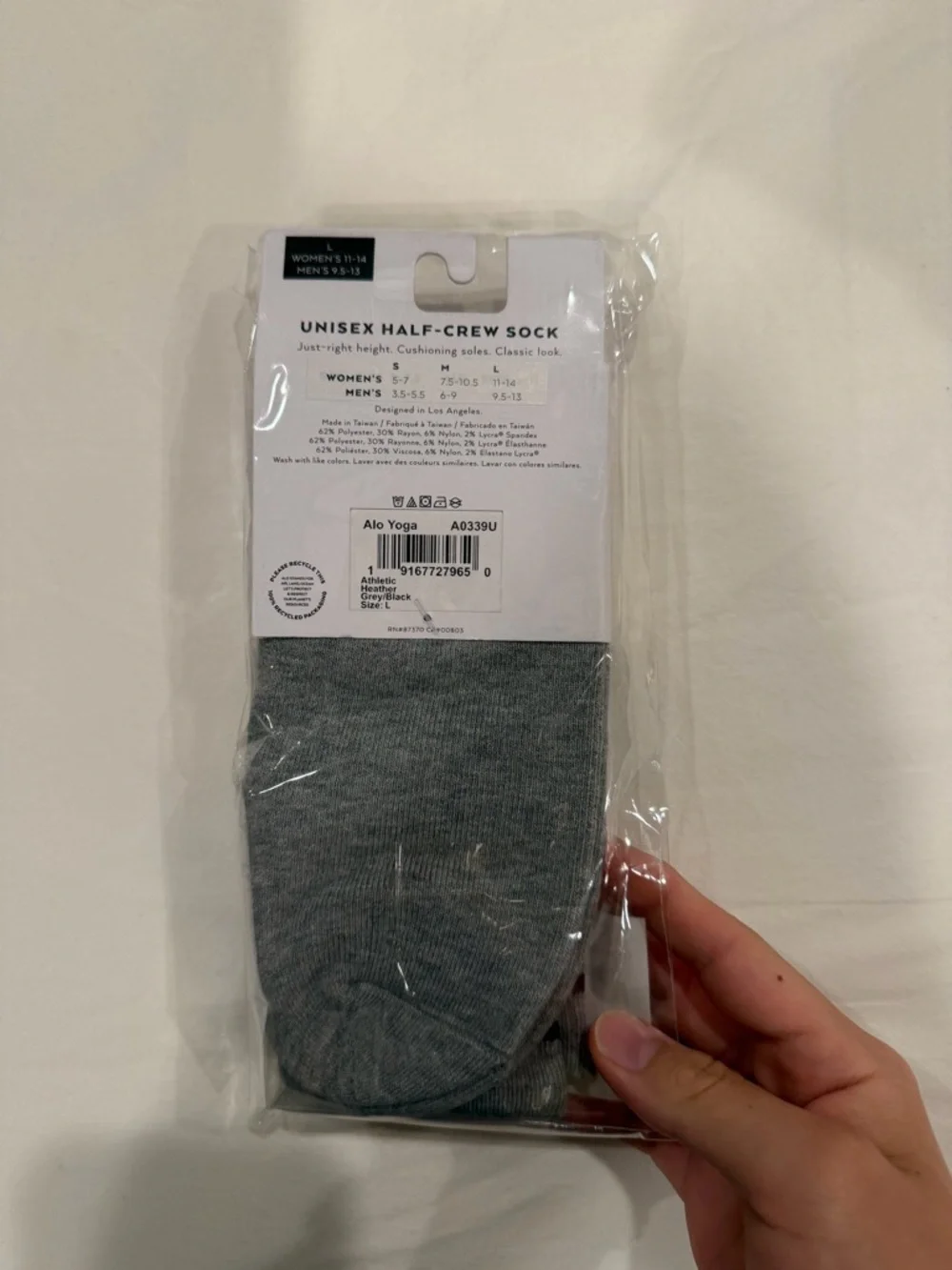 ALO Yoga Unisex Half-Crew Sock
